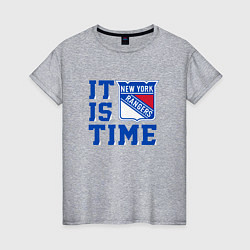Женская футболка It is New York Rangers Time Нью Йорк Рейнджерс