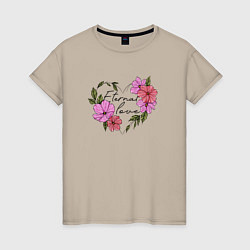 Женская футболка Eternal love in flowers