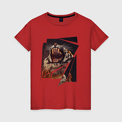 Женская футболка Тигриная пасть Арт