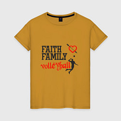 Женская футболка Faith Family Volleyball