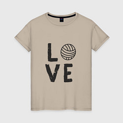 Женская футболка Volleyball - Love