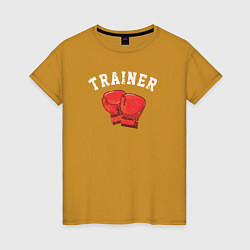 Женская футболка Тренер по боксу