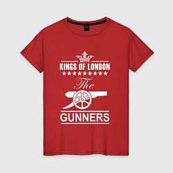 Футболка хлопковая женская Arsenal The king of London Арсенал, цвет: красный