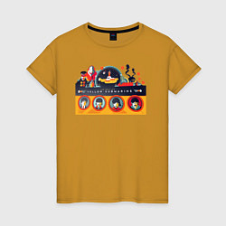 Футболка хлопковая женская Yellow Submarine Мультфильм, цвет: горчичный