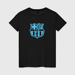 Женская футболка FC Barcelona - Light Blue Paint 2022