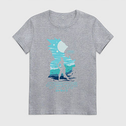 Футболка хлопковая женская Клауд Страйф, цвет: меланж