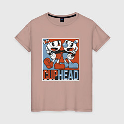 Женская футболка Cuphead and Mugman Show