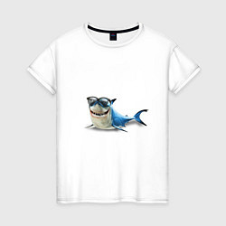 Женская футболка Акула - в очках