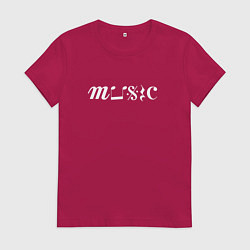 Женская футболка Music Белая Портрет