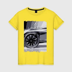 Футболка хлопковая женская Lexus Wheel, цвет: желтый