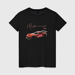 Футболка хлопковая женская Mazda Concept, цвет: черный