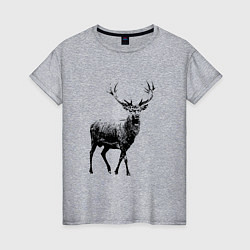 Женская футболка Черный олень Black Deer