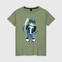 Женская футболка Minecraft Warrior!