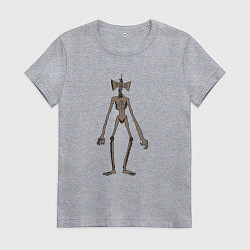 Футболка хлопковая женская Сиреноголовый Reloaded, цвет: меланж