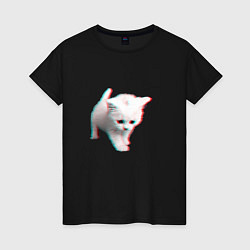 Футболка хлопковая женская ZXC SAD CAT, цвет: черный