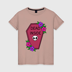 Женская футболка DEAD INSIDE ГРОБИК