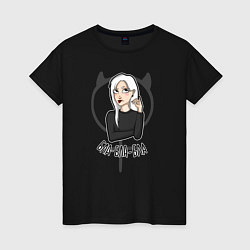 Женская футболка Девушка ведьма: бла бла - бла