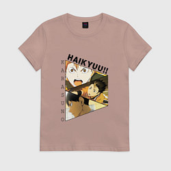 Женская футболка Кагеяма Тобио, Нишиноя Ю, Хината Шоё Волейбол