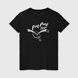 Женская футболка Пинг Понг ниндзя