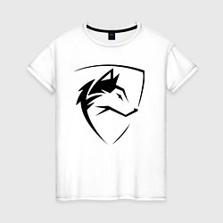 Женская футболка Wolf Emblem Jaw