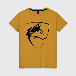 Женская футболка Wolf Emblem Jaw