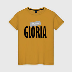 Футболка хлопковая женская Unreal Gloria, цвет: горчичный