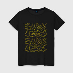 Женская футболка Sherlock Bored Желтый паттерн