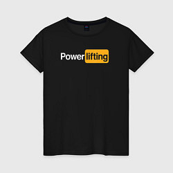 Женская футболка Powerlifting антибренд