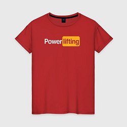Женская футболка Powerlifting антибренд