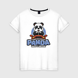 Женская футболка Panda Happy driver