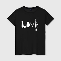 Женская футболка Banksy LOVE Weapon