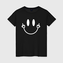 Женская футболка Emoticon with fucks