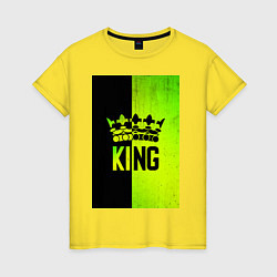 Женская футболка Надпись KING