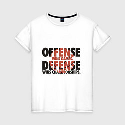 Женская футболка Защита и Нападение