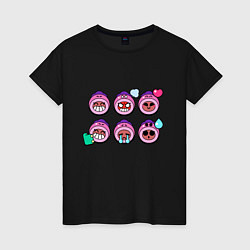 Женская футболка Значки на Розу Пины Бравл Старс Rosa