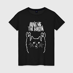 Женская футболка Bring Me the Horizon Рок кот