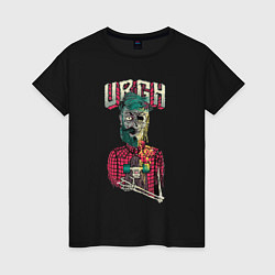 Женская футболка Hipster зомби - skateboard and death!