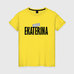 Футболка хлопковая женская Unreal Ekaterina, цвет: желтый