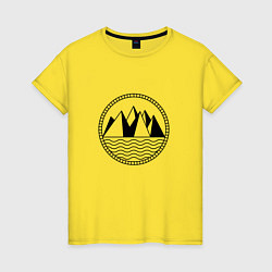 Женская футболка Горы и море