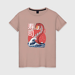 Женская футболка Kraken Kawaii Sushi