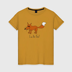 Женская футболка Странно нарисованная лиса