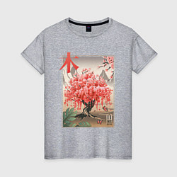 Женская футболка Цветущая Сакура Япония