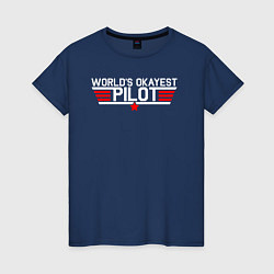 Женская футболка Лучший в мире пилот