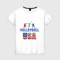 Женская футболка USA - Volleyball