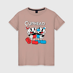 Женская футболка Cuphead Чашечки