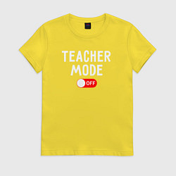 Футболка хлопковая женская Учительский мод отключен, цвет: желтый