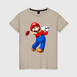 Женская футболка Марио - крутейший гольфист Super Mario