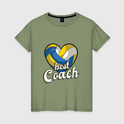 Женская футболка Волейбол - Лучший тренер