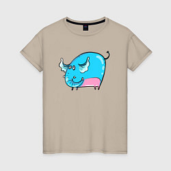 Женская футболка Большой голубой слон