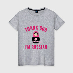 Женская футболка Спасибо, я русский